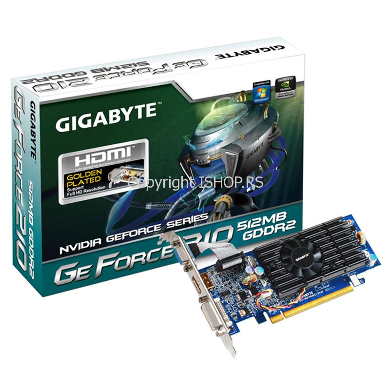 grafička kartica gigabyte nvidia geforce 210 512mb 64 bit pci express gv n210oc 512i ishop online prodaja
