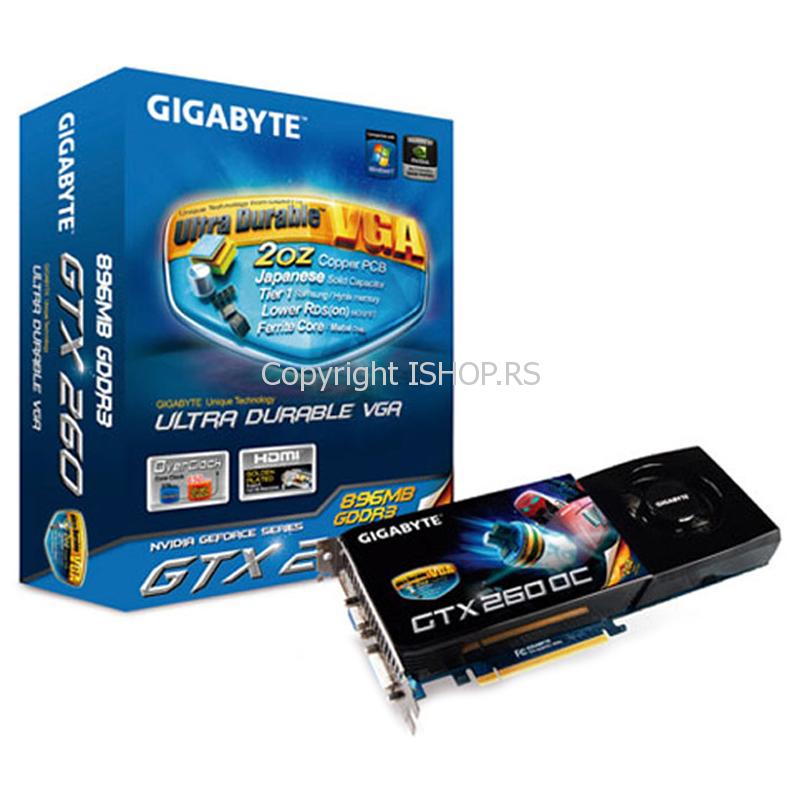 grafička kartica gigabyte nvidia geforce gtx260 896mb 448 bit pci express d sub dual dvi hdmi gv n26oc 896i ishop online prodaja
