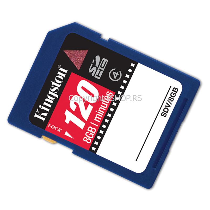fleš memorijska kartica secure digital high capacity kingston ke c108g 1wq 8gb sdhc 120min video card ishop online prodaja